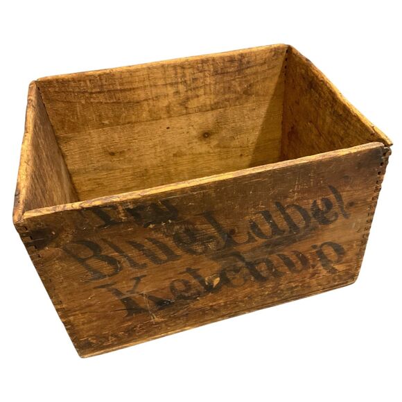 Blue Label Ketchup Crate Curtice Brothers Co Advertising Rochester NY - Picture 4 of 10